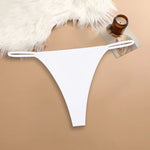 10Pcs/Set Seamless Thong Women Thin Strap Low Waist High Flexibility Panties Underwear Ladies Briefs T-back Comfortable Women