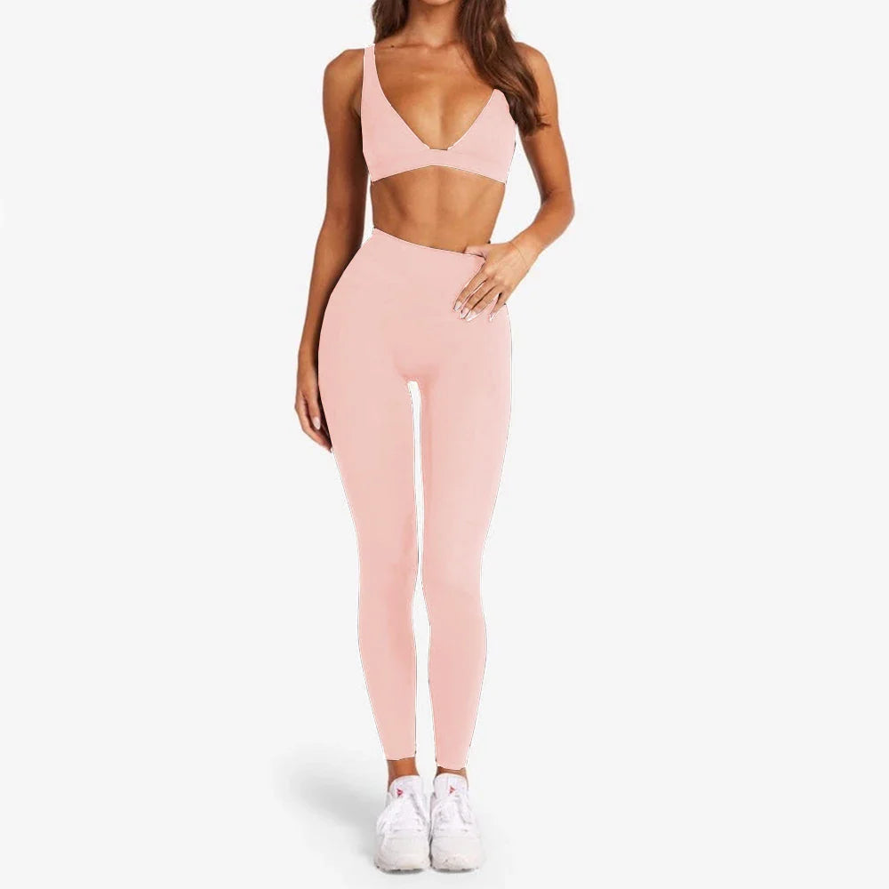 1/2PCS Women's Contour Crop Sport Bra Yoga Sets High Waist Scrunch Fitness Push-Up Gym Workout Shorts Running Active Suits XP187