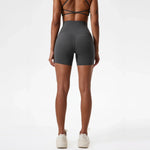 Hearuisavy Summer Soft Yoga Shorts Buttock Lift Gym Leggings Women High Waist Sports Shorts Women Running Workout Shorts Female