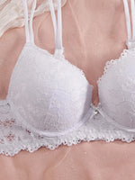 Single of Women's Underwear Set Sexy Lace Patchwork with Push Up Bra Romantic Sheer Women's Panties