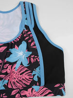 2026 Sporty High Waist Swimsuit Women Floral Printed Swimwear Female Bathers Bathing Swimming Swim Suit Beachwear