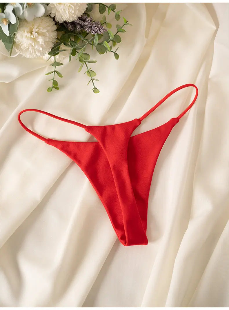 Low Waist Cotton Thong Women Panties Sexy Briefs T-back Bikini Underwear Seamless G String Sports Female Lingerie Size S-XXL
