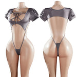Sexy Lingerie Women Crotchless Hollow Pajamas Erotic Costume TeddyBackless Office Exotic Outfit Role Play Bondage Underwear