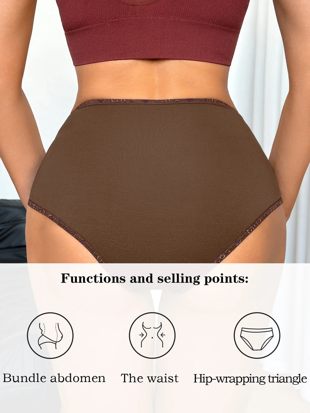 1PCS Women High Waist Seamless Panties Tummy Control Briefs Soft Breathable Solid Basic Underwear Ladies Lingerie S-XXL