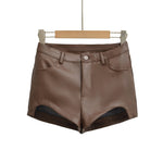 Hot Shorts For Women High Waist Button Curved Design Slim Silhouette For Looks Casual Stylish Daily American Style Shorts OVOM