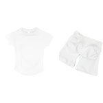 Impact Yoga Suit 2PCS Yoga Set Workout Sets Women Sportswear Gym Clothing Fitness Short Sleeve High Waist Shorts Sports Suits