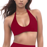 NCLAGEN Gym high support Workout underwear SoftMotion Minimal Halter Neck Bralette Women's sports bra Pilates yoga halter top