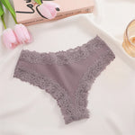 New Lace Seamless Cotton Panties Ribbed Maillard Brazilian Pants LowWaist Women Panties Breathable Girls Underwear Soft Lingerie