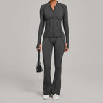 Women Tracksuit 2PCS Yoga Suit Sports Set Gym Set Running Outfits Workout Clothes Sports Long Sleeve Athletic Wear Yoga Clothing