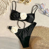 Sexy Flower Bandeau Swimwear Thong Bikini 2026 Women Lace-up Swimsuit Swimming Bathing Suit Brazilian Bikinis Sets Mujer Biquini test