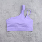 DIA FIT JOY Yoga Sports Bra Single Shoulder Irregular Strap Naked feel Sensation Beautiful Back Design Comfortable Breathable