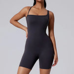 Women's Short Tracksuit One-Piece Sportswear Gym Workout Clothes Fitness Jumpsuit Stretch Bodysuit Yoga Suit Sports Playsuit