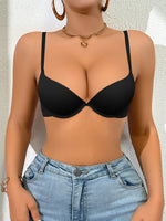 Everyday Women's Solid Basic Bra Padded Push-Up Bra Seamless Enhanced Cleavage Women's Underwear