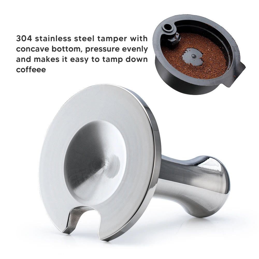 Coffee Powder Tamper for Boschmachine Tassimo Reusable Coffee Capsules Stainless SteelPowder Hammer