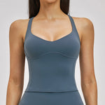 Sexy Fitness Yoga Bra Workout Top Gym Underwear Push Up High Strength Sports Bra Athletic Sport Bra Women Backless Yoga Crop Top