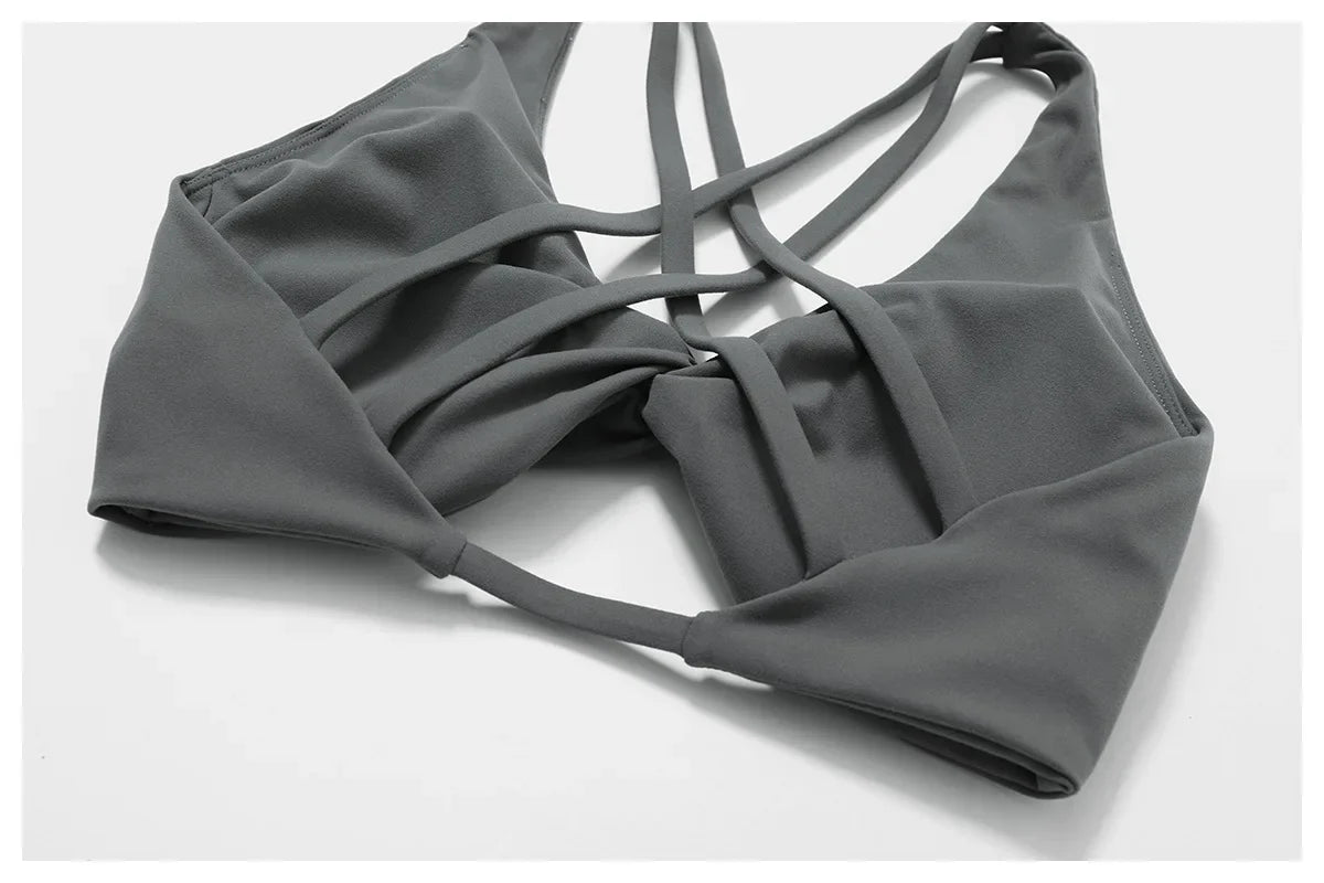 Push Up Gym Top Women Pleated Design Sports Bra Women Sexy Yoga Bra Running Yoga Clothes Women Fitness Workout Brassiere Women