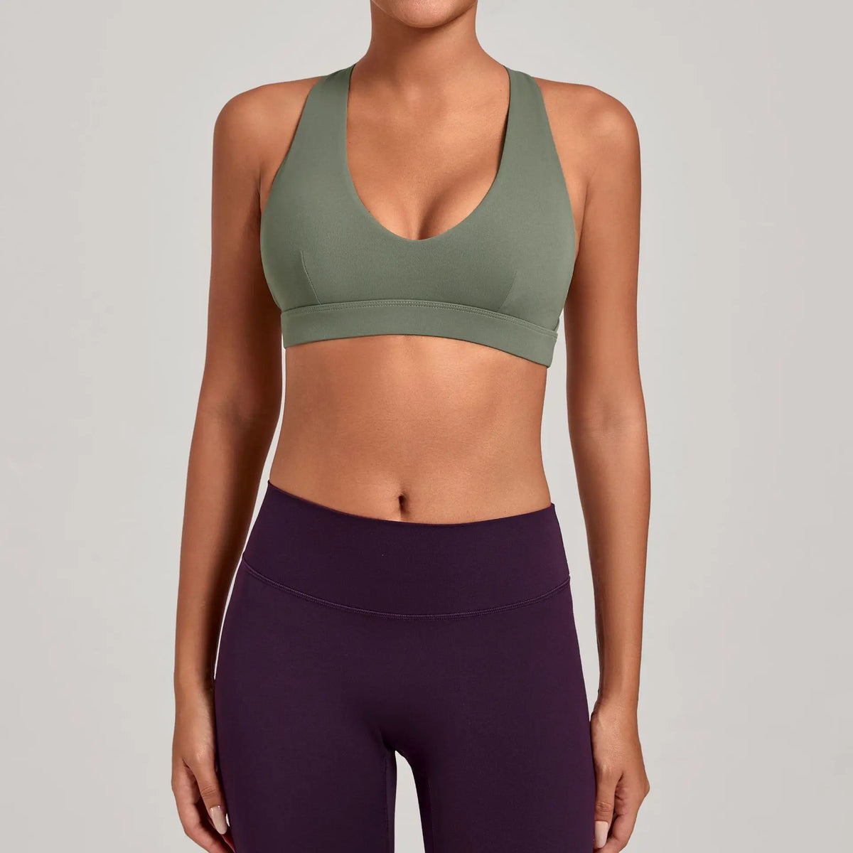 Sports Bra Gathered Neck Hanging Style Backless Tight Yoga Bra Women's Top Fitness Outdoorsports Pilates Training Gym Workout