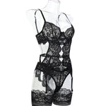 Nighttime Transparent Open Bra Porn Lingerie Corset Deep V Sexy Crotchless Underwear Women Lace Hollow Bras Hot Teddy Bodysuit
