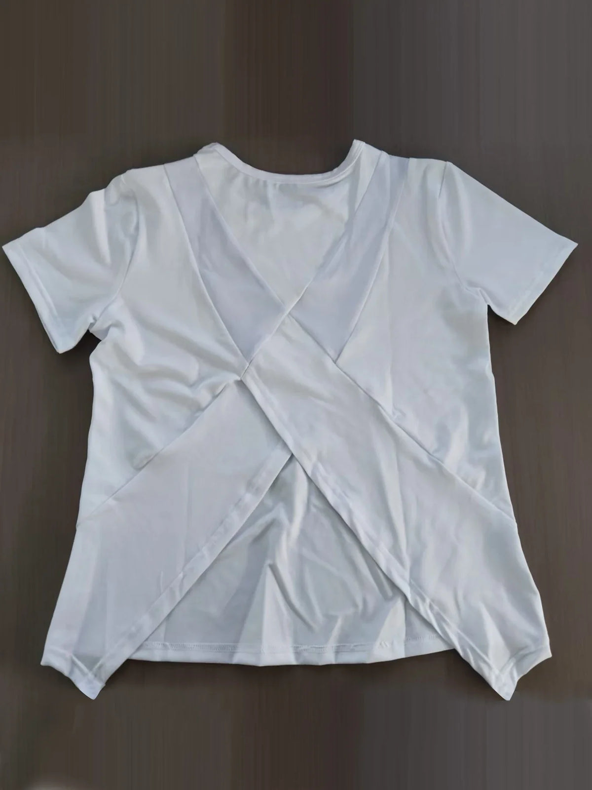 Yoga outfit women's summer sports T-shirt loose breathable quick drying top mesh back training fitness short sleeved