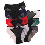1PCS Sexy Lace Bow Lady Briefs Floral Patchwork Panties Breathable Female Underpants Elegant Lingerie Women Panties Underwear