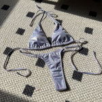 Shiny Bikini Set 2025 Women Luxury Bling Purple Neon Green Push Up Micro Swimsuit Summer Bathing Suit Thong Swimwear Biquini