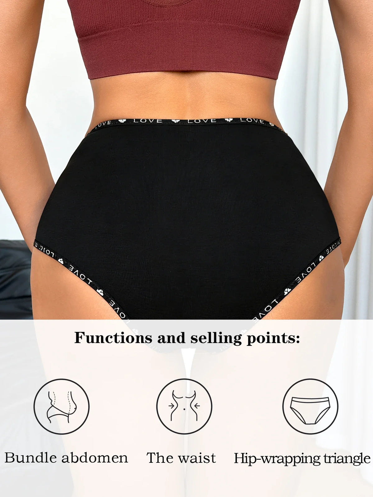 1PCS Women High Waist Seamless Panties Tummy Control Briefs Soft Breathable Solid Basic Underwear Ladies Lingerie S-XXL