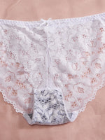 Single of Women's Underwear Set Sexy Lace Patchwork with Push Up Bra Romantic Sheer Women's Panties