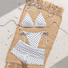 White Dot Print Micro Thong 3 Piece Bikinis Sets Bottoms Shorts Swimwear Sexy Swimsuit Woman 2026 Halter String Triangle Bikini test