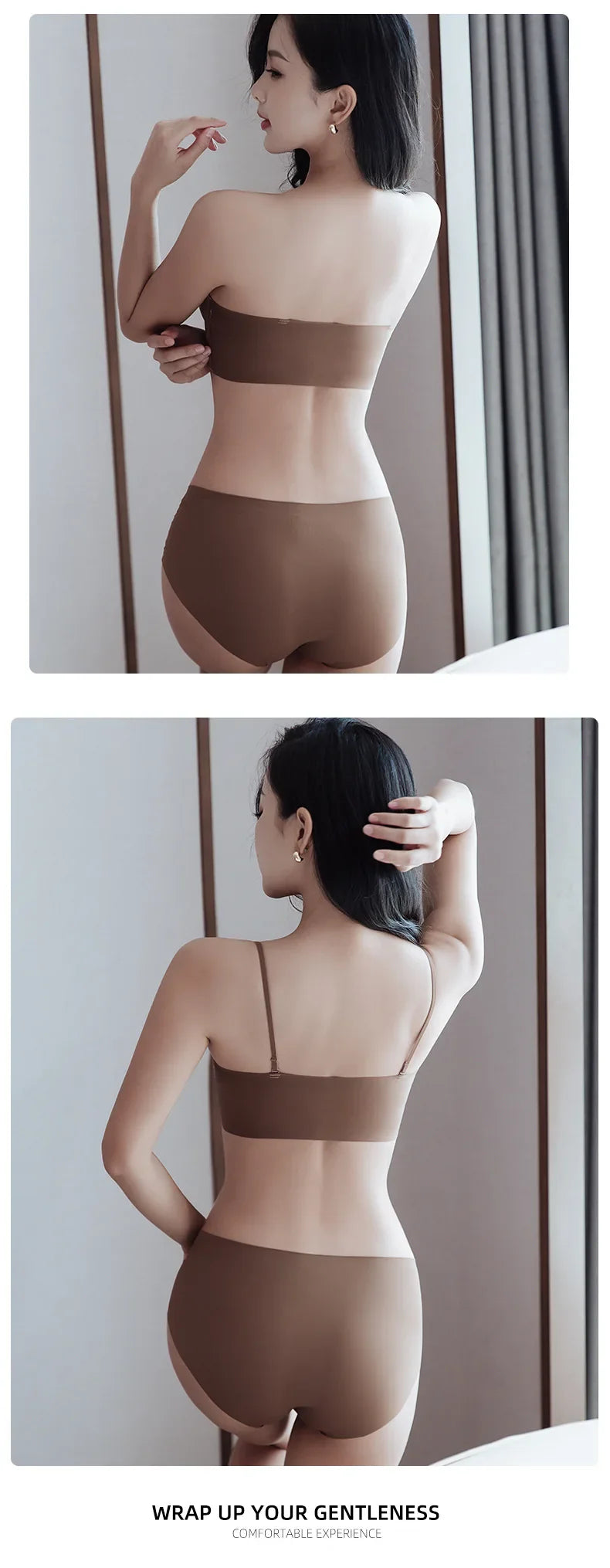 New Front Buckle Underwear Convenient Anti Sagging without Shoulder Strap Women's Bras without Steel Ring Seamless