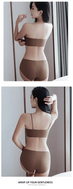 New Front Buckle Underwear Convenient Anti Sagging without Shoulder Strap Women's Bras without Steel Ring Seamless