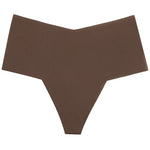 Ice Silk Women Panties Sexy Thong Briefs Yoga Seamless G String Quick Drying Underwear Simple Mid Waist Traceless Thin Sports