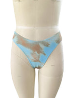 Sexy Blue Tie Dye Gradient Bikini Set 2026 Women Ruffle Push Up Crop Top High Waist Swimsuit Beach Bathing Suit 2 Piece Swimwear