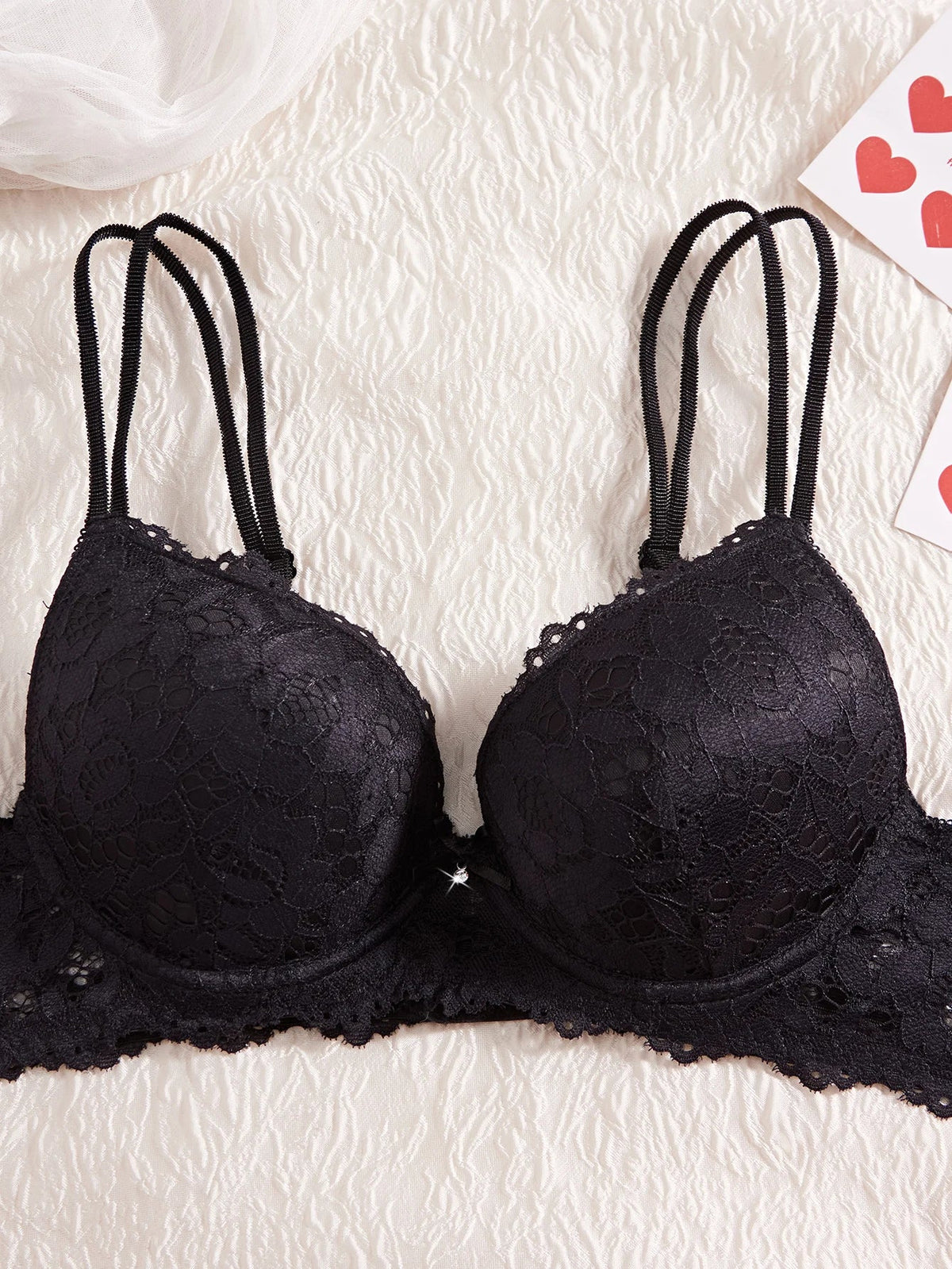 Single of Women's Underwear Set Sexy Lace Patchwork with Push Up Bra Romantic Sheer Women's Panties
