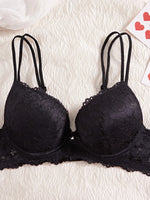 Single of Women's Underwear Set Sexy Lace Patchwork with Push Up Bra Romantic Sheer Women's Panties