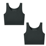 Women's Large Breasts Underwear Wide Shoulder Invisible Corset Antibump Thin Underwear Full Cup Vest Traceless Bra with Bra Pads