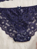 Single of Women's Underwear Set Sexy Lace Patchwork with Push Up Bra Romantic Sheer Women's Panties