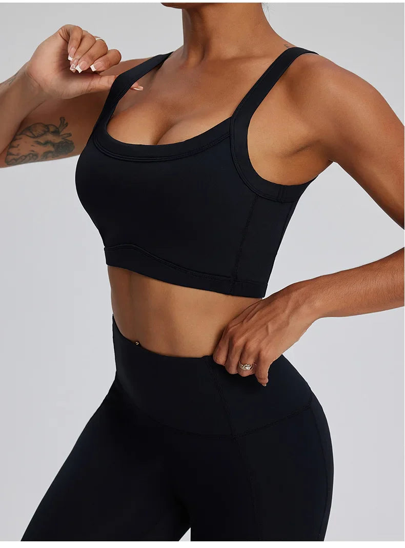 Women Sports Bra Top Push Up Fitness Yoga Bra High Strength Underwear Sport Tops For Women Breathable Running Vest Gym Wear