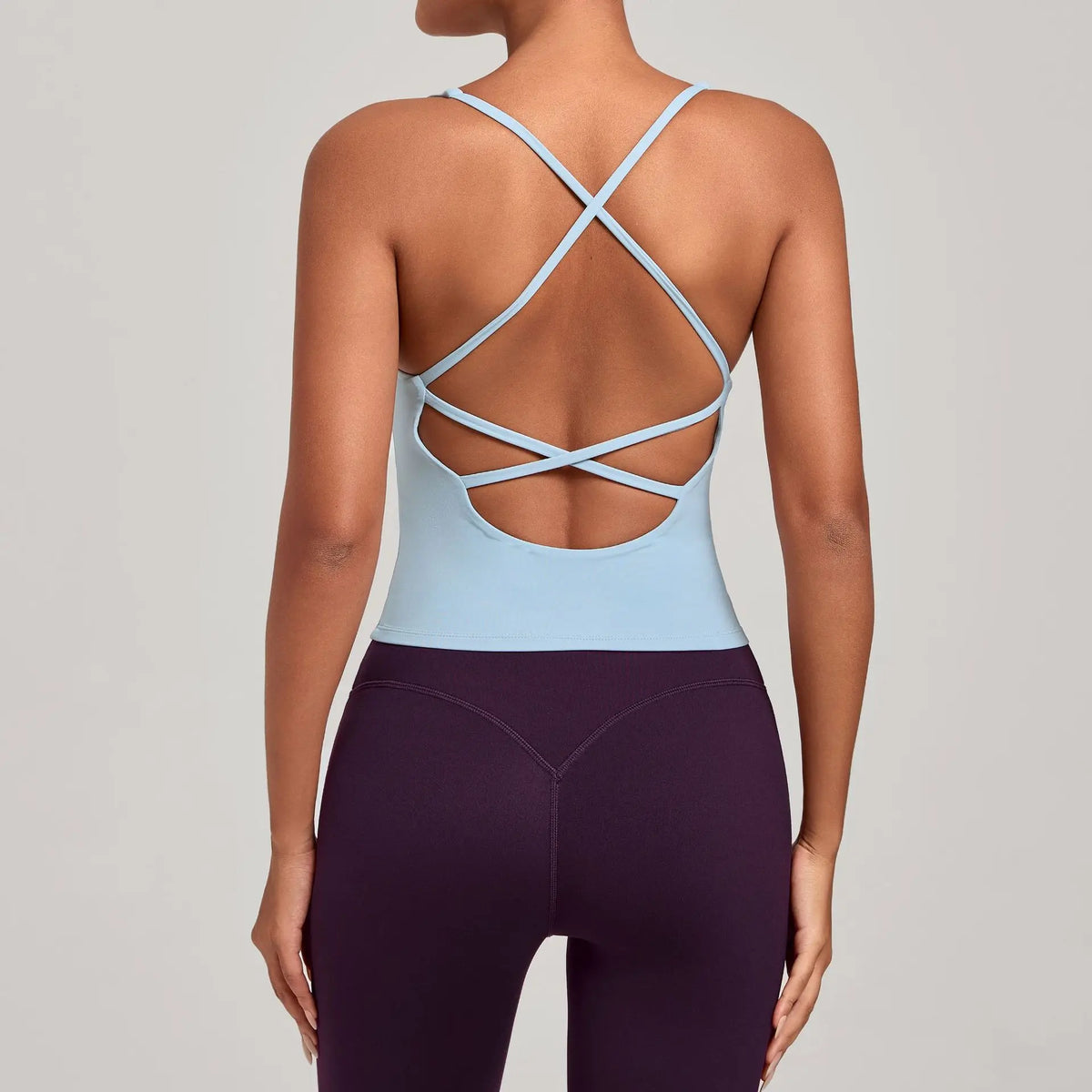 Women Sports Yoga Vest With Cross Shoulder Straps Quick Drying Sexy Yoga Bra Gym Breathablefitness Push Up Training Sports Vest