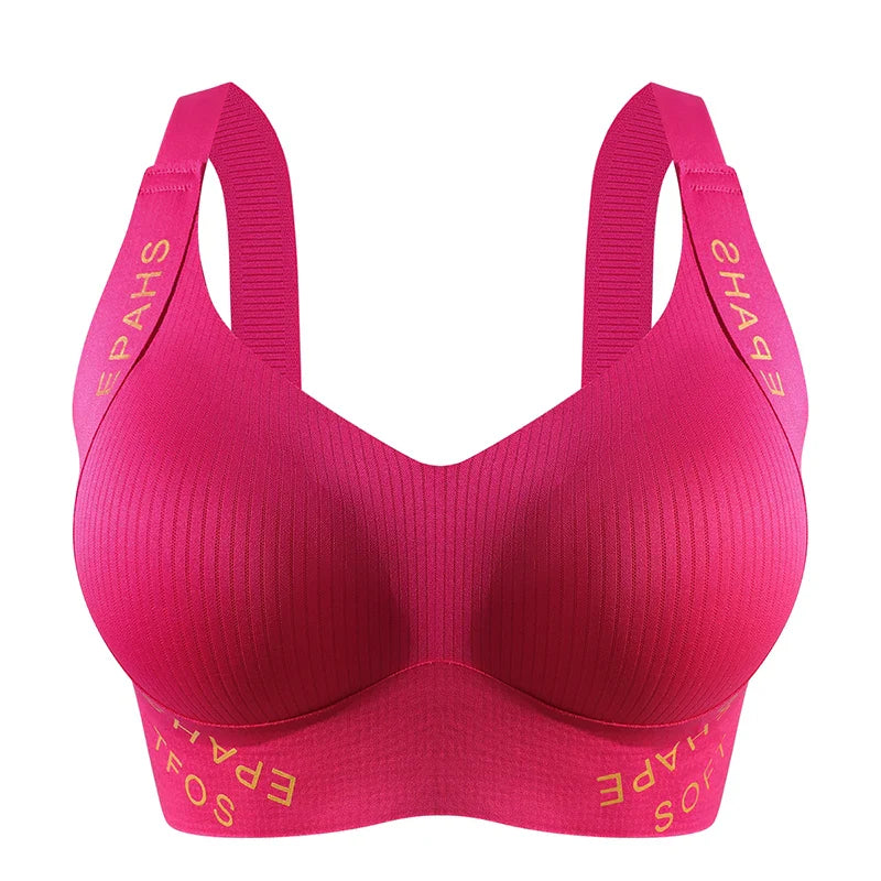 1pcs Women's Solid Seamless Underwear Jelly Glue Lady Bras No Wire And Anti-sagging PadComfortable Sports Female Brassiere