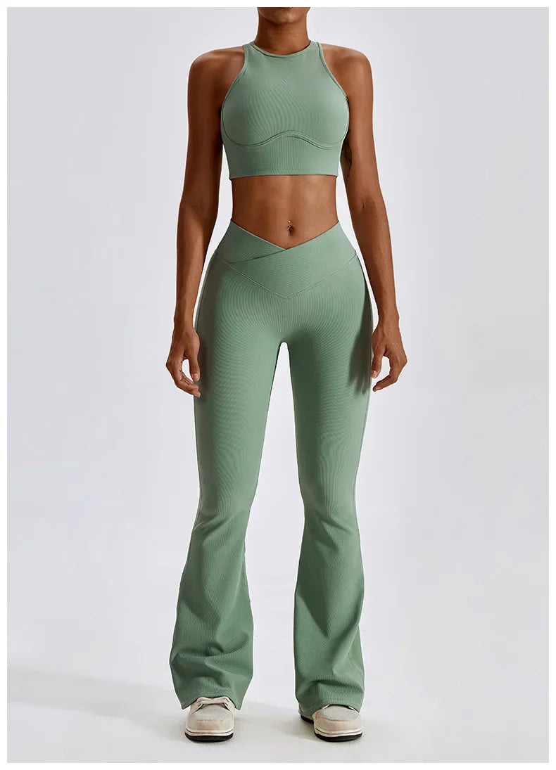 Yoga Set Seamless Women's Sportswear Workout Clothes Athletic Wear Gym Legging Fitness Bra Crop Top Sports Suits High Quality