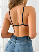 Sexy Leopard Front Buckle Unlined Women's Bra Lightweight Comfortable Backless Design Women's Bra