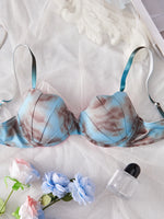 Summer Beach Bikini Colorful Ombre Shell Cup for Women's bra Sexy Push-Up Comfort Underwire Bra Women's Beach Vacation lingerie