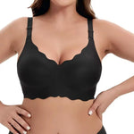 Plus-size Jelly-like Wire-free Bra Thin Molded Cups with A Wire-free Design Comfortable and Breathable Underwear Push Up