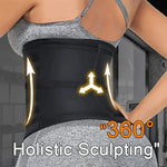 Women's Waist Trainer, Waist Tightening Bodywear Zipper Shapewear Belt, Slimming Fitness Black Shapewear