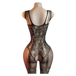 Transparent Fishnet Hollow Lingerie Set Women Hanging Neck Erotic Crotchless Bodystockings Open Bras BodySuits Hot Underwear Set