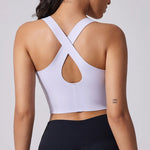 DIAS FIT JOY Wide shoulder strap cross sports vest comfortable shockproof yoga bra fixed chest pad beautiful back fitness Gym