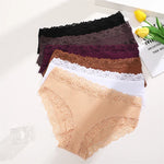 3Pcs Sexy Cotton Lace Panty Women Low Waist Panties Underwear S-XL Solid Color Ladies Briefs Lingere Underware Comfortable Women