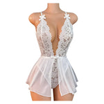 See Through Deep V Sexy Underwear Women One-piece Exotic Costumes BodysuitDesire Night EroticSexua Temptation Hot Dress Set