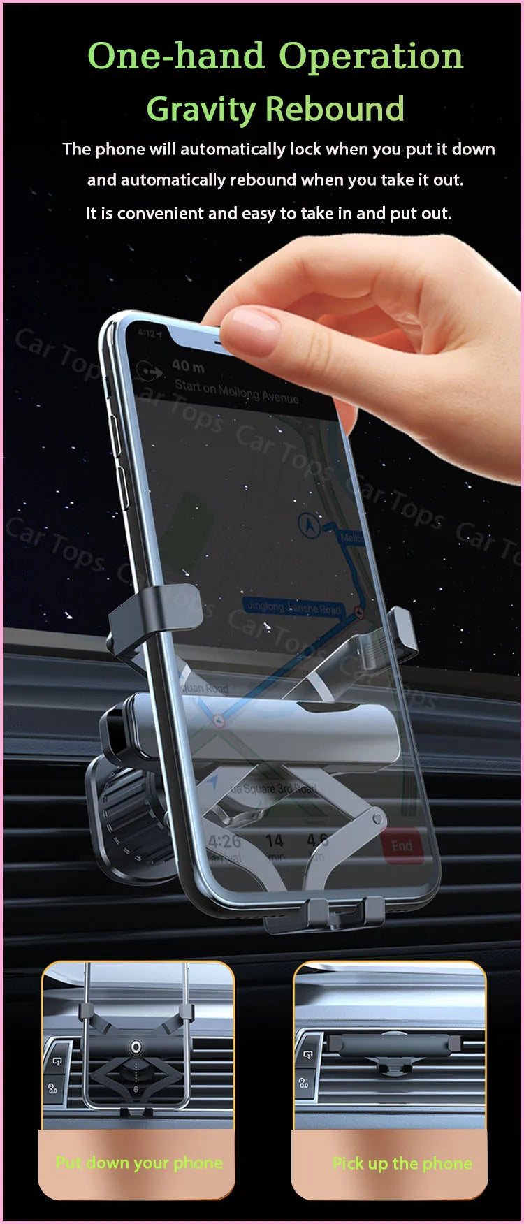 Car Phone Holder For Mercedes-Benz V-Class EQV 2024 2025 Navigation Screen Bracket Wireless Charger Stand Base Auto Accessories