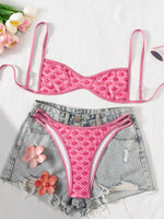 Sexy Coffee Polka Dot Print Bikini Set 2026 Women Pleate Push Up Bra Hollow Out Thong Swimsuit Summer Pool Bathing Suit Swimwear